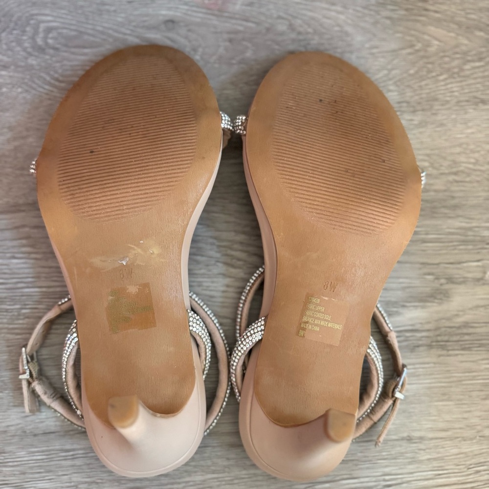 ✅ Torrid 8W short heel open toe bling sandals - Picture 6 of 8